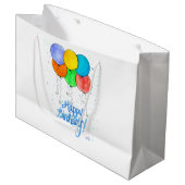 Grand Sac Cadeau Haooy Birthday Balloons (Devant Angle)