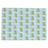 Grand Sac Cadeau Happy 2nd Birthday, Cute Dragon, Personalized (Dos)