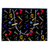 Grand Sac Cadeau Happy Birthday Boy's Tools Collage (Dos)