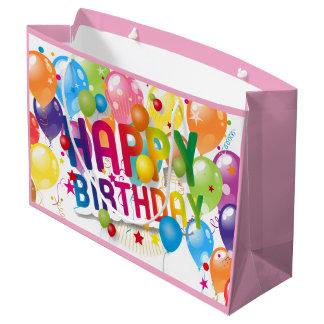 Grand Sac Cadeau Happy Birthday Festive Gift Bag