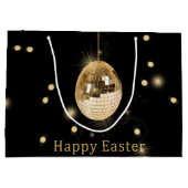 Grand Sac Cadeau Happy Easter Gold Disco Ball (Dos)