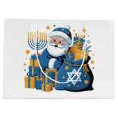 Grand Sac Cadeau Happy Hanukkah Santa  (Dos)
