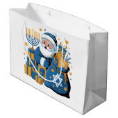 Grand Sac Cadeau Happy Hanukkah Santa  (Dos Angle)