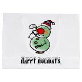 Grand Sac Cadeau Happy Holidays (funny snowman) (Dos)