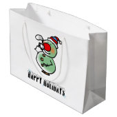 Grand Sac Cadeau Happy Holidays (funny snowman) (Dos Angle)