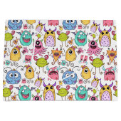 Grand Sac Cadeau Happy Little Monsters  (Devant)