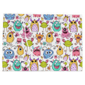 Grand Sac Cadeau Happy Little Monsters  (Dos)