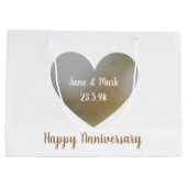 Grand Sac Cadeau Happy Mariage Anniversaire sac, perle en forme de  (Dos)