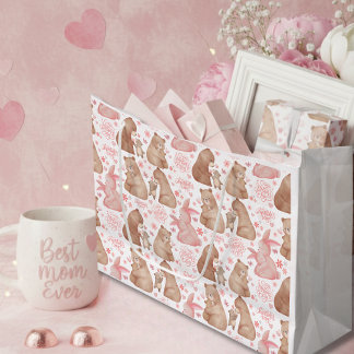 Grand Sac Cadeau Happy Mother’s Day Cute Bear & Bunny