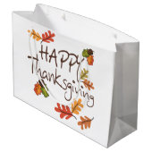 Grand Sac Cadeau Happy Thanksgiving (Dos Angle)