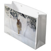 Grand Sac Cadeau Hare d'hiver (lapin), Bruno Liljefors (Devant Angle)