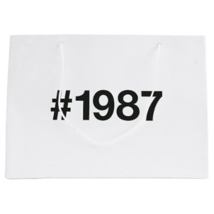 Grand Sac Cadeau Hashtag 38 Anniversaire 1987