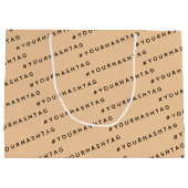 Grand Sac Cadeau Hashtag personnalisé (Dos)