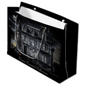 Grand Sac Cadeau Haunted House Halloween (Devant Angle)