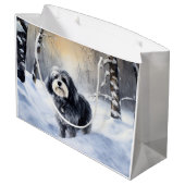 Grand Sac Cadeau Havanais laissez-le neiger Noël (Dos Angle)