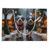 Grand Sac Cadeau Havanese Dogs Christmas Snow Holiday  (Dos)