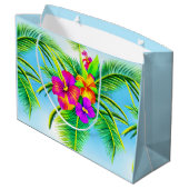 Grand Sac Cadeau Hawaï Tropical Motif sans couture (Dos Angle)