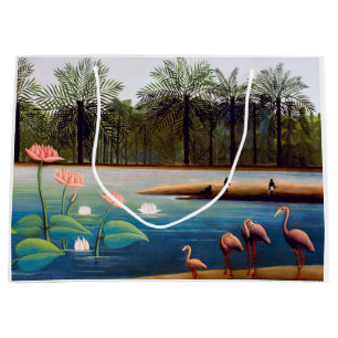 Grand Sac Cadeau Henri Rousseau - Les Flamants