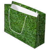 Grand Sac Cadeau Herbe verte (Devant Angle)