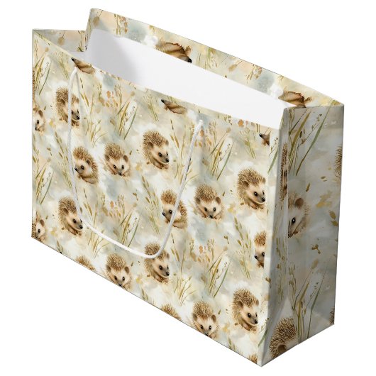 Grand Sac Cadeau Hérisson de bébé (Devant Angle)