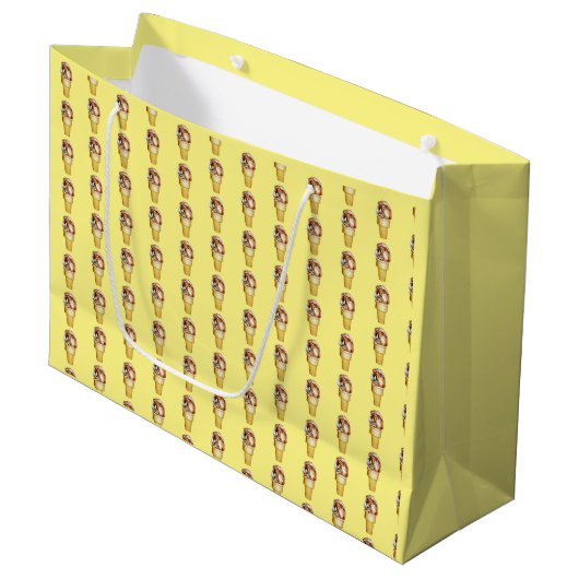 Grand Sac Cadeau Heure pour la glace (Devant Angle)