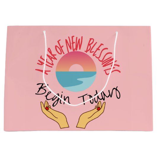 GRAND SAC CADEAU HEUREUSE NOUVELLE ANNÉE 2023 (Devant)