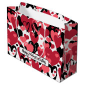 Grand Sac Cadeau heureuse Sainte-Valentin (Dos Angle)
