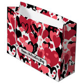 Grand Sac Cadeau heureuse Sainte-Valentin (Devant Angle)