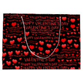 Grand Sac Cadeau Heureuse Sainte-Valentin (Dos)