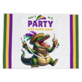 Grand Sac Cadeau Heureux Mardi Gras Alligator (Dos)