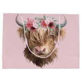 Grand Sac Cadeau Highland Cow (Dos)