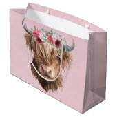 Grand Sac Cadeau Highland Cow (Dos Angle)