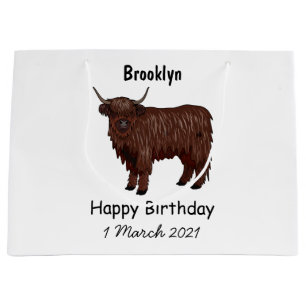 Grand Sac Cadeau Highland cow