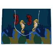 Grand Sac Cadeau Hippocampe Sous La Mer Beach Anniversaire Côtier (Devant)