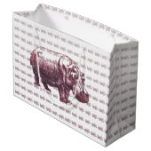 Grand Sac Cadeau Hippopotame (Dos Angle)