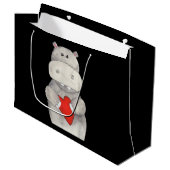 Grand Sac Cadeau Hippopotame de l'Hippopotame| Love Hippo (Devant Angle)