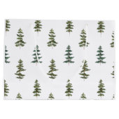 Grand Sac Cadeau Hiver branché | Motif d'arbre de Noël (Dos)