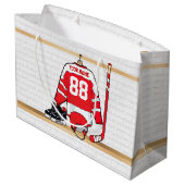 Grand Sac Cadeau Hockey sur glace du Jersey (Dos Angle)