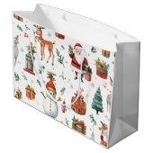 Grand Sac Cadeau Holiday Celebration Whimsical Gift Bag (Dos Angle)