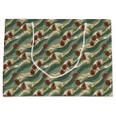 Grand Sac Cadeau Holiday Pinecone (Devant)
