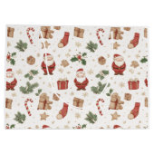 Grand Sac Cadeau Holiday Santa Gift Bag – Whimsical Design (Dos)