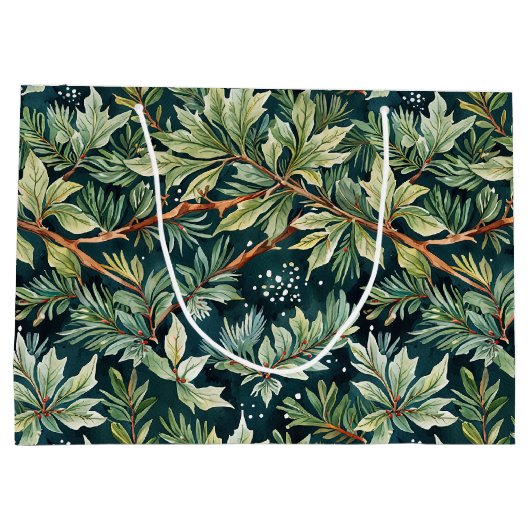 Grand Sac Cadeau Holly, Épinette, Vert Neige (Dos)