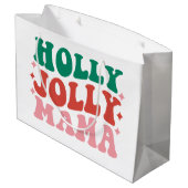Grand Sac Cadeau Holly Jolly Mama - Fun Holiday Design (Dos Angle)