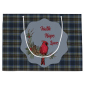 Grand Sac Cadeau Holyrood Scottish Clan Tartan  Cardinal (Devant)