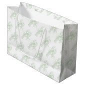 Grand Sac Cadeau Homard vert Sage (Devant Angle)