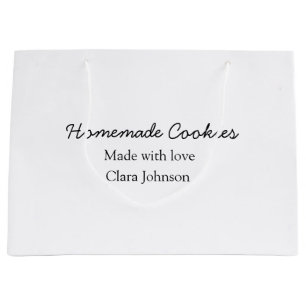 Grand Sac Cadeau Homemade cookiers add your text name custom throw