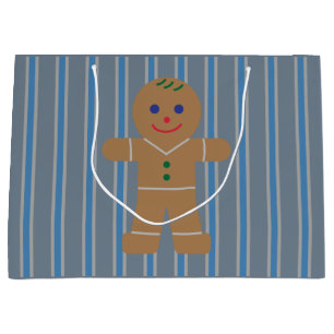 Grand Sac Cadeau Homme de pain d'épices amusant et fantaisiste