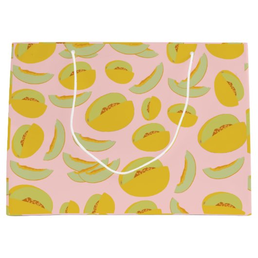 Grand Sac Cadeau Honeydew Melons Motif de fruits (Devant)