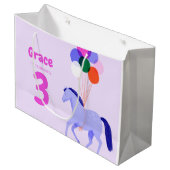 Grand Sac Cadeau Horse Thème Anniversaire (Devant Angle)