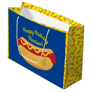 Grand Sac Cadeau Hot Dog Anniversaire de enfant Party Cuire mignonn